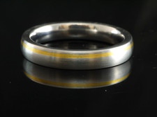 Ring Edelstahl Gold  Marke Kado Design GR 60 4 mm breit