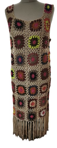 Häkel kleid retro stil der - kleid,