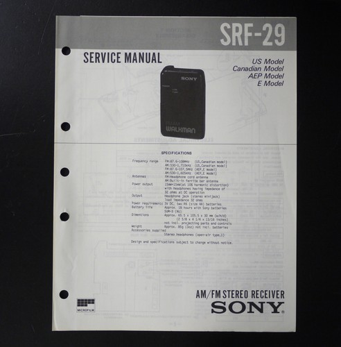 Original sony srf walkman - sony,
