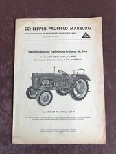 Schlepper Prüffeld Marburg Bericht Farmall ihc D 320 von 1956