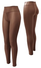 Leggins Damen Lederimitat 36 38 40 42 44 46 HighWaist Legging Lederoptik Stretch