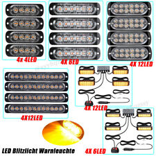 4 X LED Auto Frontblitzer Orange Blitzlicht Warnleuchte LKW Strobe Licht 12V 24V