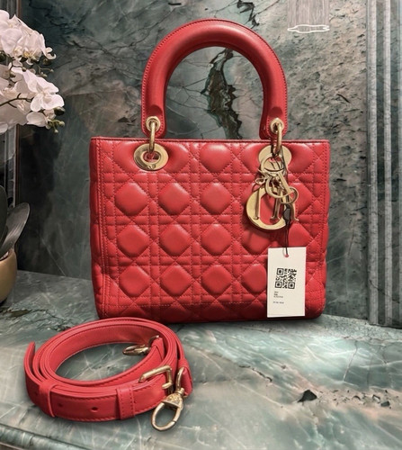Lady dior medium bag rot - lady, gold