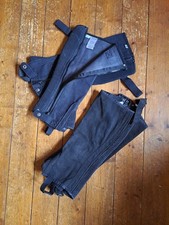 2 x Waschleder Chaps, Schwarz, Gr. XL, gebraucht, gepflegt