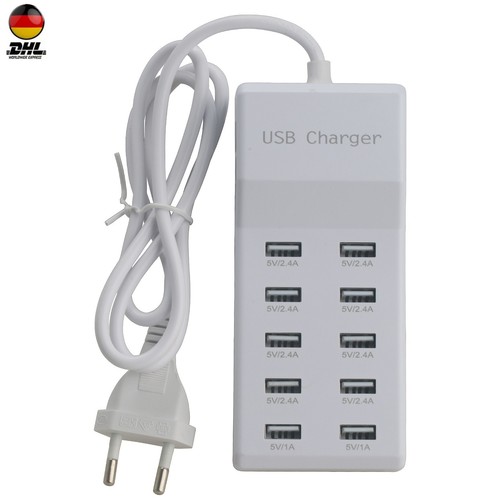 10fach usb ladegerät hub - ladegerät,