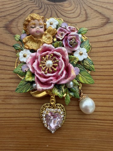 Brosche anstecknadel mit engel - brosche,