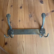 2er Garderobenhaken  Kleiderhaken Wandhaken Mantelhaken Huthaken massiv Messing