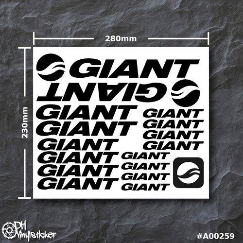 Giant stickersatz schwarz - giant,