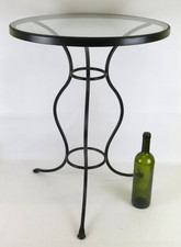 Kleiner Tisch Schmiedeeisen Geformt - Handbemalt Von Alta Quality Vintage Rund