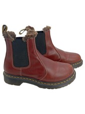 Dr. Martens Chelsea Boots Damen Stiefelette Braun Gr. 39 Fell gefüttert Casual