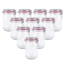 10x Drahtbügelglas 1140 ml +