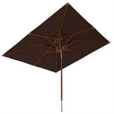 anndora Sonnenschirm Gartenschirm Terrasse Braun 3 x 3 m eckig knickbar B-Ware