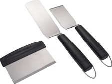 Char-Broil Grillbesteck Set für Grillplatten 2x Grillwender Spachtel/Hackmesser