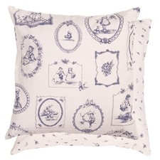Kissenbezug GRETEL Blau Creme