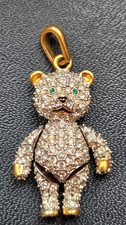 Vergoldeter Swarowski Bär