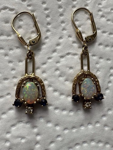 Opal ohrstecker 585 karat - opal,