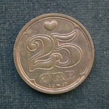 B5) Dänemark 25 Öre 1997 Danmark ++ Herz ++