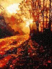 Leinwandbild canvas print Wandbild Herbstnebel Klimt 60X80cm KUNST