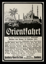 Alte Werbung Reklame 1910 Hamburg-Amerika Line Prinzessin Victoria Luise Orient