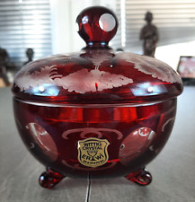 Egermann Böhmen Glas Deckel