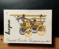 Kepa - Feuerwehr - Deutsche Omnibus-Feuerspritze um 1900 / Streichholzetikett
