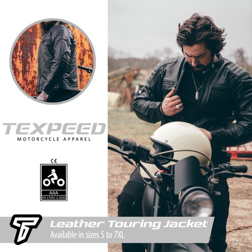 Leder motorradjacke touring - leder,