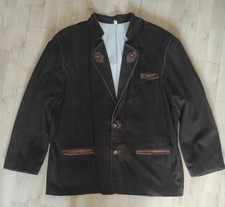 Trachten Jacke Leder Janker Größe 54 Echtleder seltenes Unikat Viskose Futter