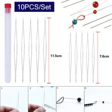 10x Big Eye Perlennadeln Fädelnadeln Aufreihnadeln Perlnadeln Perlen Set Flasche