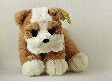 Sunkid Hund Bulldogge braun beige Granulat Halsband Stofftier Plüschtier (T180)