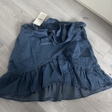 Wickelrock Blau Jeans Minirock
