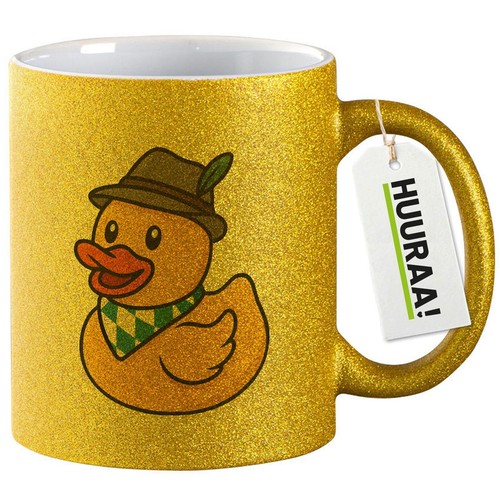 Glitzertasse quietscheente - glitzertasse,