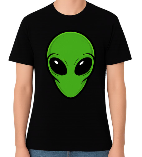 Grünes alien head shirt ufo - grünes,