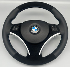 BMW E90 E91 E92 E81 E82 E87 E88 Sport Lenkrad NEU bezogen Alcantara Leder M Naht