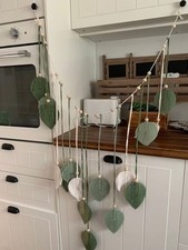 Makramee Girlande grün