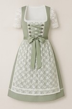 Grünes Dirndl – Größe S – ohne Bluse – 100 % Polyester – klassisch & elegant