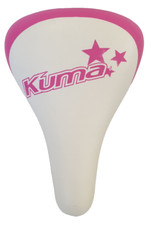 Fahrradsattel "Kawasaki Kuma" für 12"/14" Kinderfahrräder, weiß/pink