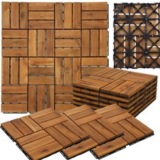 27x Holzfliesen Balkonfliesen