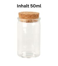 Vorratsgläser Gewürzgläser Glasbehälter mit Korkdeckel zum Befüllen 50ml-250ml