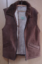 ECHT FELL SCHAFFELL HANDARBEIT WESTE EICHHÖRCHENBRAUN UNISEX GR: M/L NEU ARBEIT