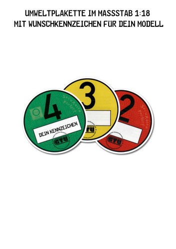 Stück umweltplakette für - 9,