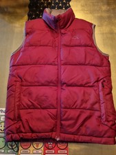 Kappa Weste Steppweste Daunenweste Bordeaux Rot S Warm Grau Herren