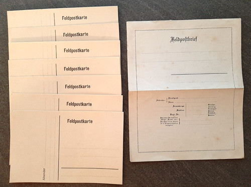 Feldpostkarte und 1 x - 7,