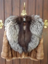 XXL SILBERFUCHS PELZ CAPE