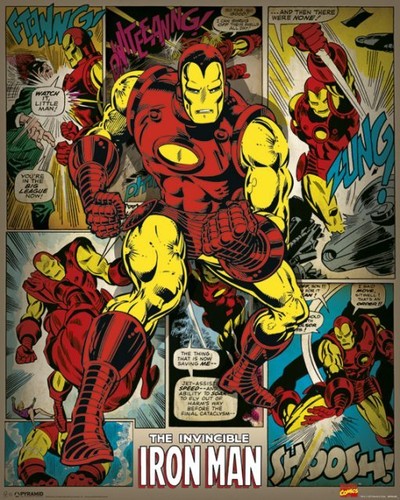Poster iron man retro - poster,