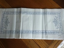 Vintage Deighton's BLAU Stickerei Transfer: 30" Floral Runner Design