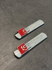 2X-S-line Emblem Schriftzug Logo Kotflügel Glanz chrome Für Audi A3 A4 A5 A6 A7