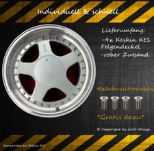 Keskin Kt1 Felgendeckel geeignet für KT1 gecleant Nabendeckel 4xDeckel 16" - 19"