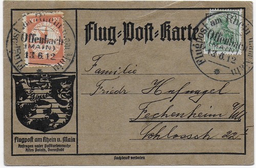 1912 flug post - dr, 13.6.1912: