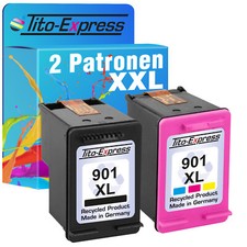 2 Patronen für HP 901 XL Black & Color Officejet 4500 J 4524 J 4535 J 4540