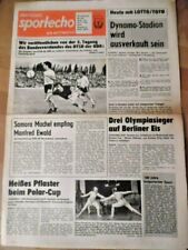 DEUTSCHES SPORTECHO 29. November 1978 Netz Fußball-Oberliga Handball-WM DDR DTSB